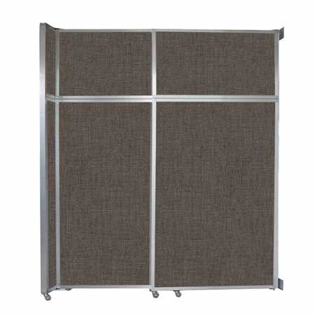 Versare Operable Wall Sliding Room Divider 6'10" x 8'5-1/4" Mocha Fabric 1070263